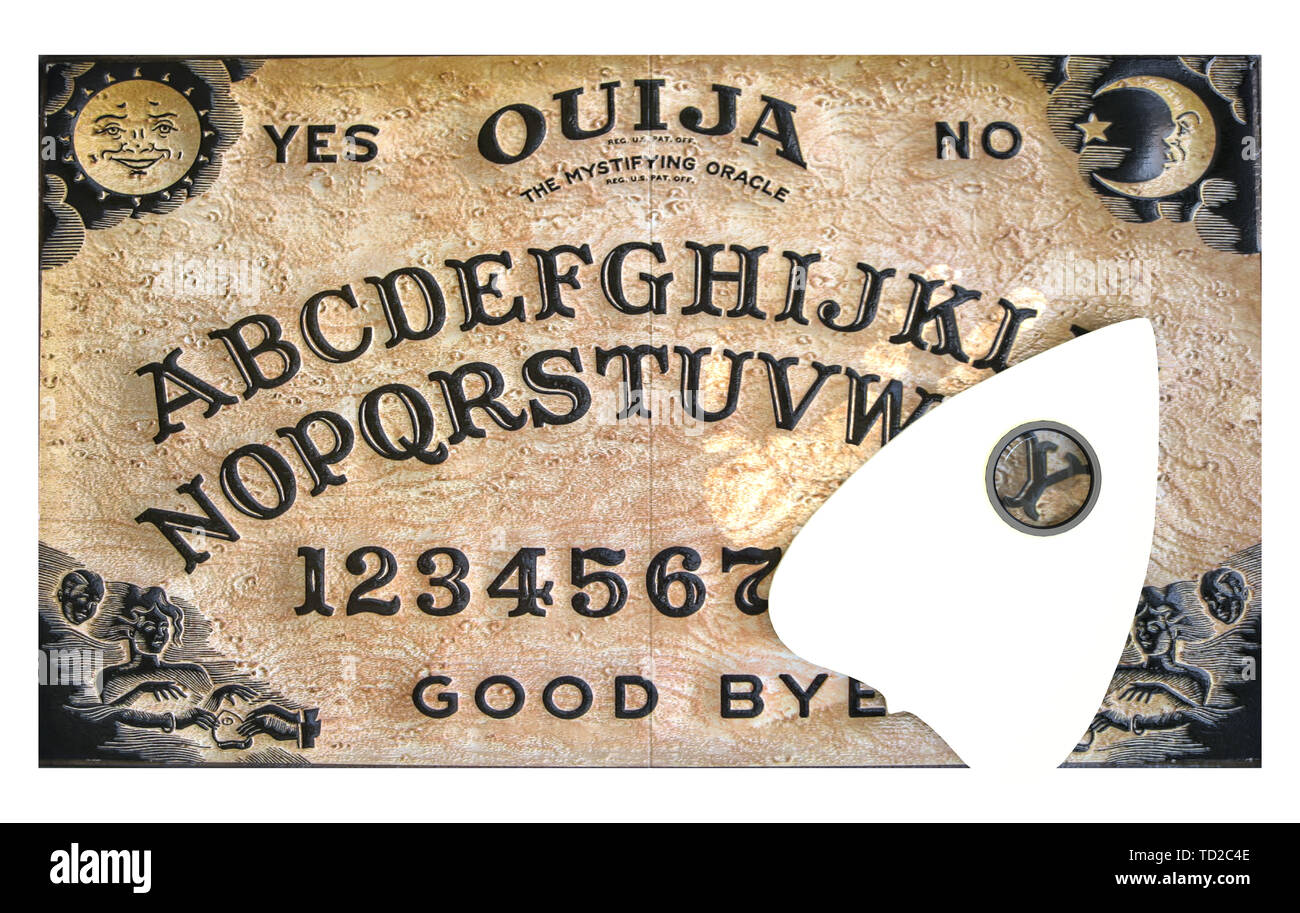Ouija Brett auf weißem Hintergrund 3 isolierte d Abbildung Stockfoto