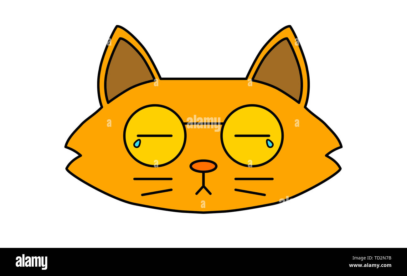 Cute cartoon Kätzchen Symbole gesetzt Stockfoto
