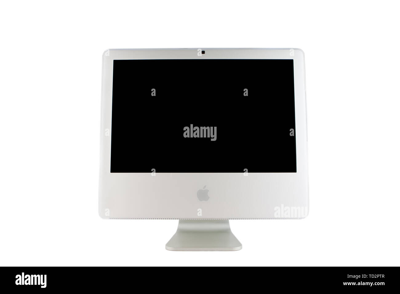 Lerwick, Shetlandinseln, Schottland, UK. 18. März 2011. Einen Apple iMac Computer fotografiert auf einem weißen Hintergrund. Stockfoto