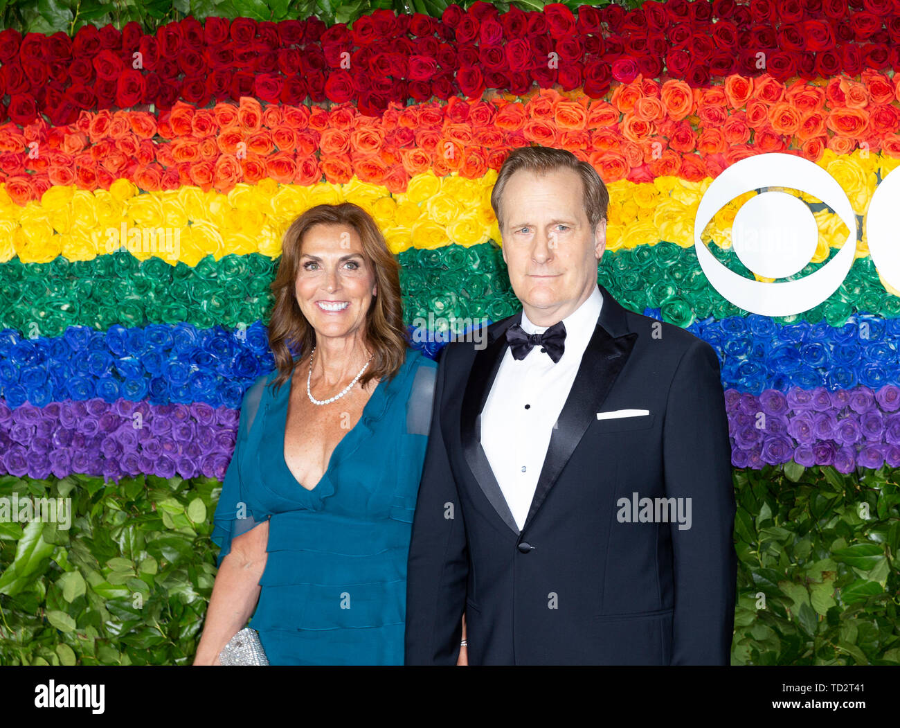 New York, Vereinigte Staaten. 09 Juni, 2019. Kathleen Rosmarin Treado und Jeff Daniels nehmen an der 73. jährlichen Tony Awards in der Radio City Music Hall Quelle: Lev Radin/Pacific Press/Alamy leben Nachrichten Stockfoto