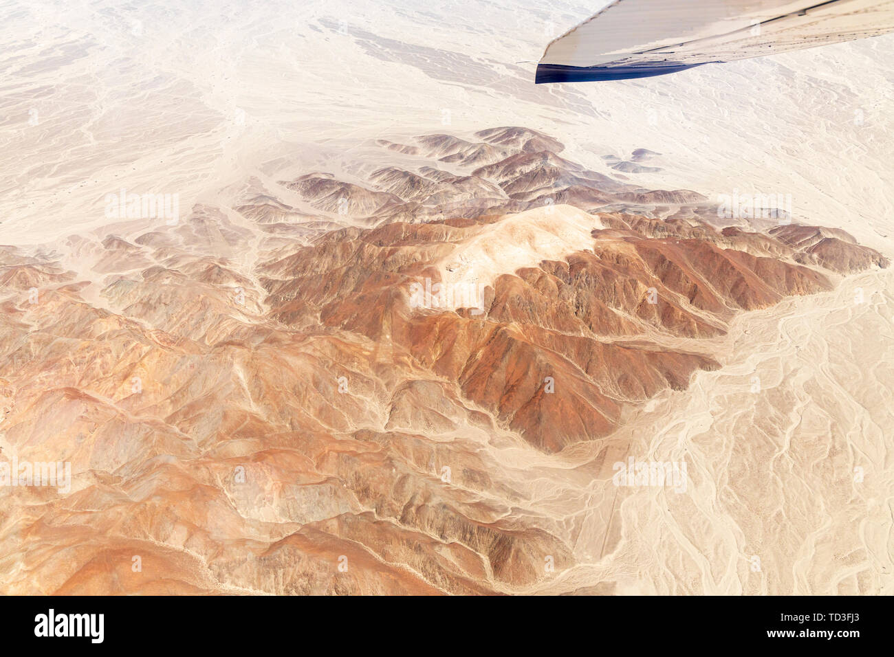 Flug über die Nazca-linien, Nazca, Peru, Südamerika Stockfoto