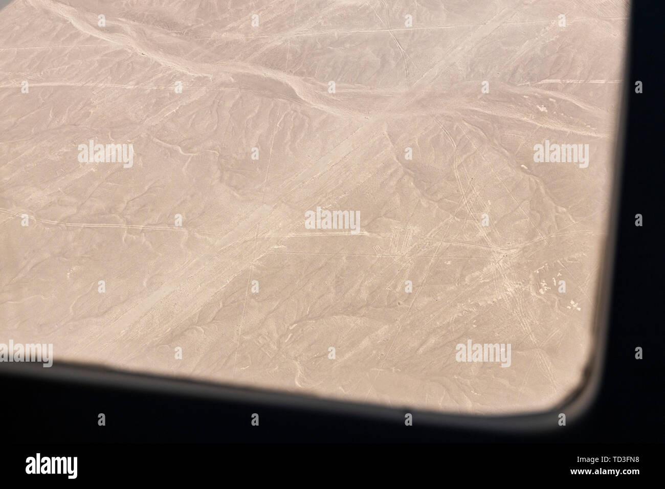 Flug über die Nazca-linien, Nazca, Peru, Südamerika Stockfoto