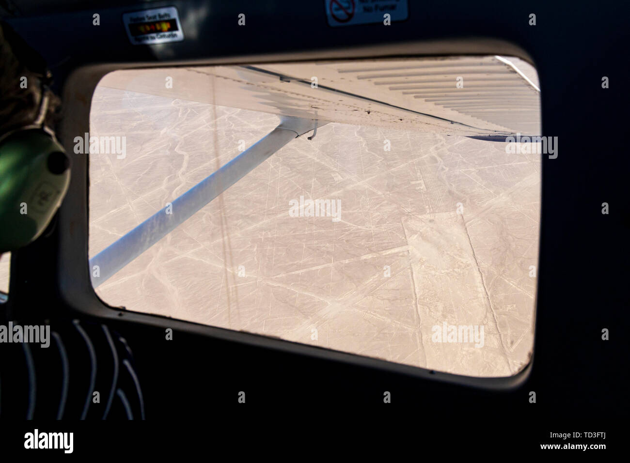 Flug über die Nazca-linien, Nazca, Peru, Südamerika Stockfoto