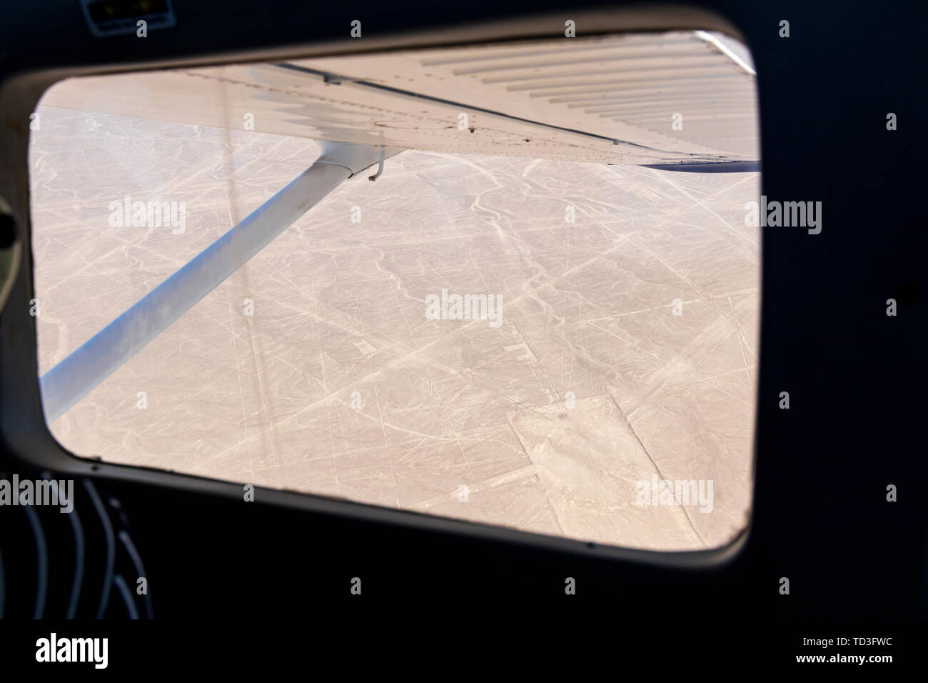 Flug über die Nazca-linien, Nazca, Peru, Südamerika Stockfoto