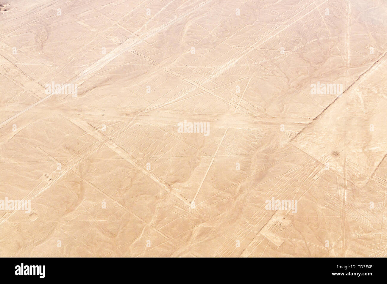 Flug über die Nazca-linien, Nazca, Peru, Südamerika Stockfoto