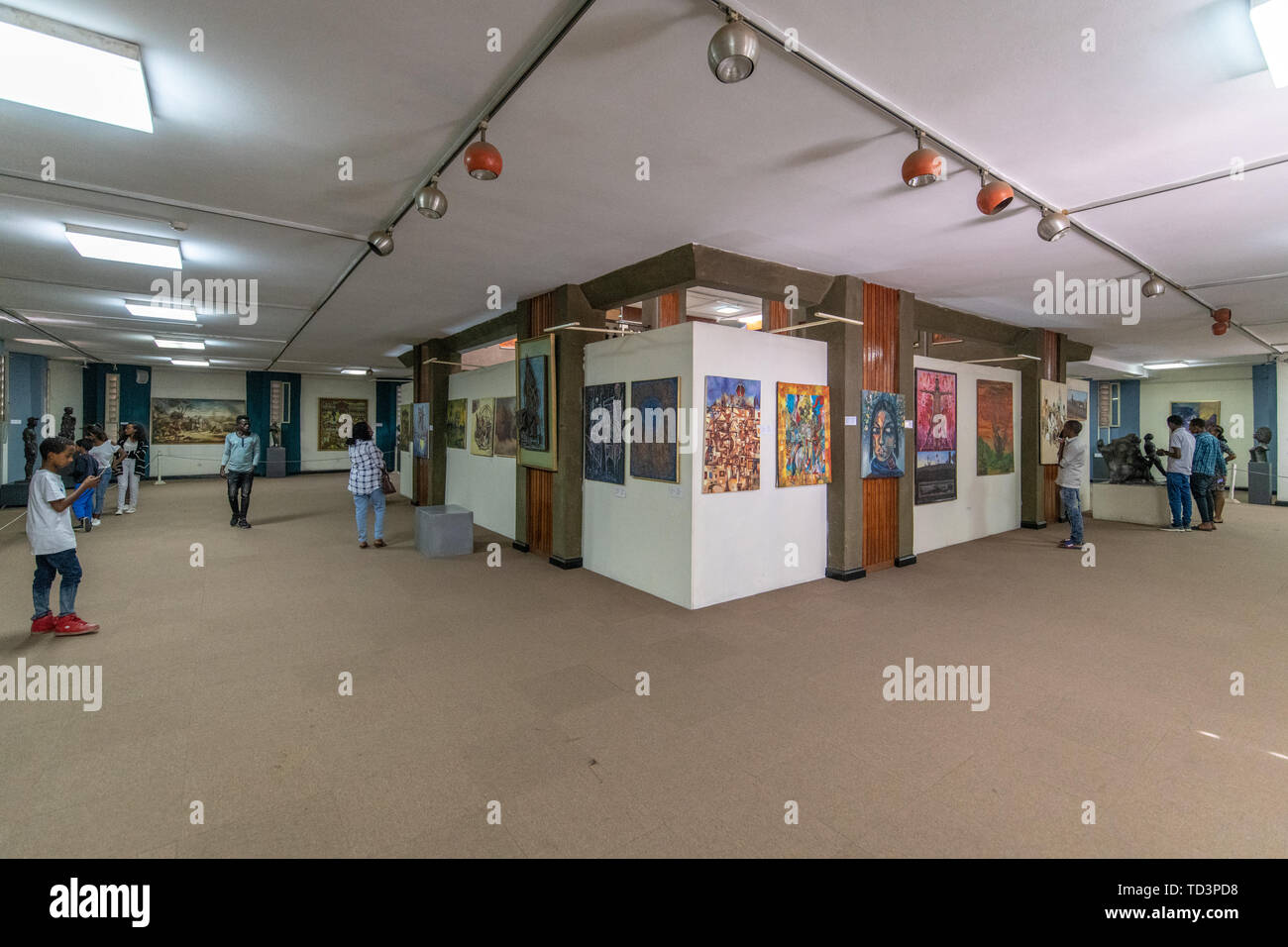 Kunst im National Museum von Äthiopien, Addis Abeba, Äthiopien. Stockfoto