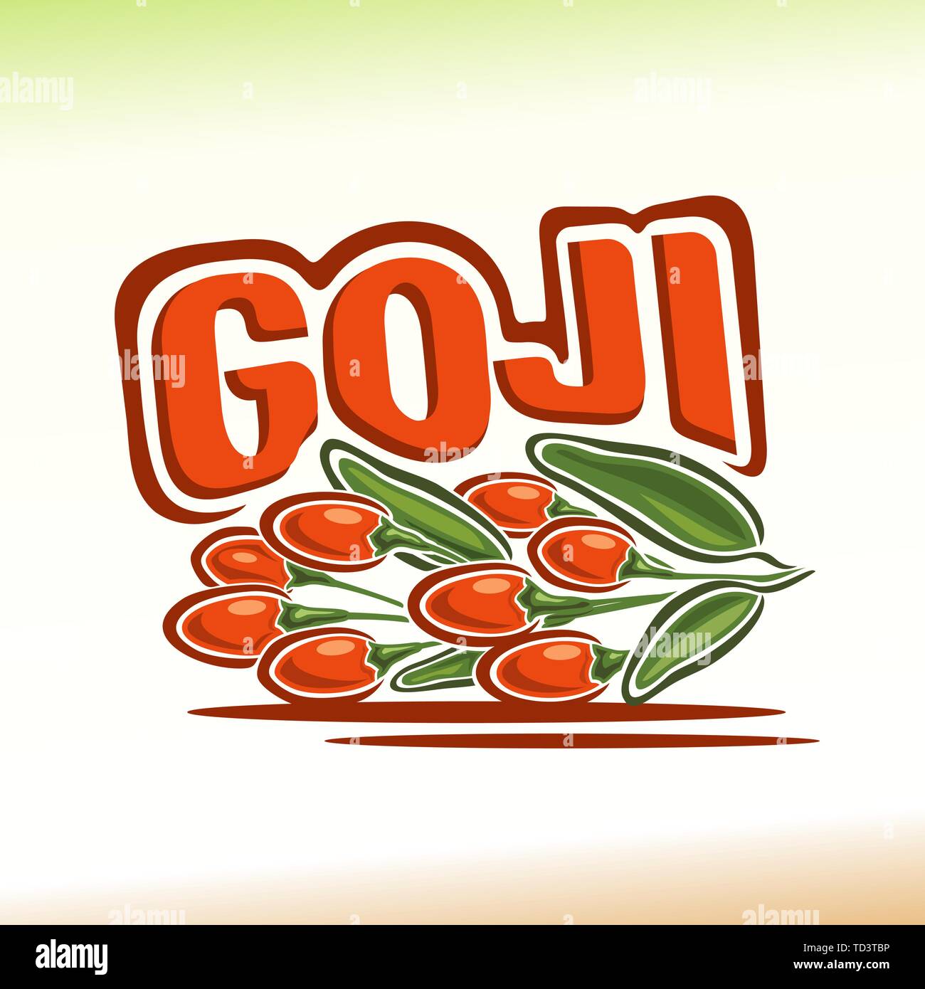 Vektor logo für goji Beere Stock Vektor