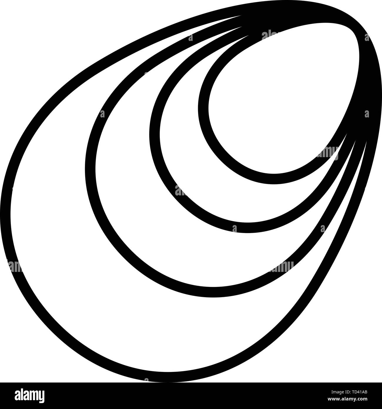 Shell Muscheln Symbol, outline Style Stock Vektor