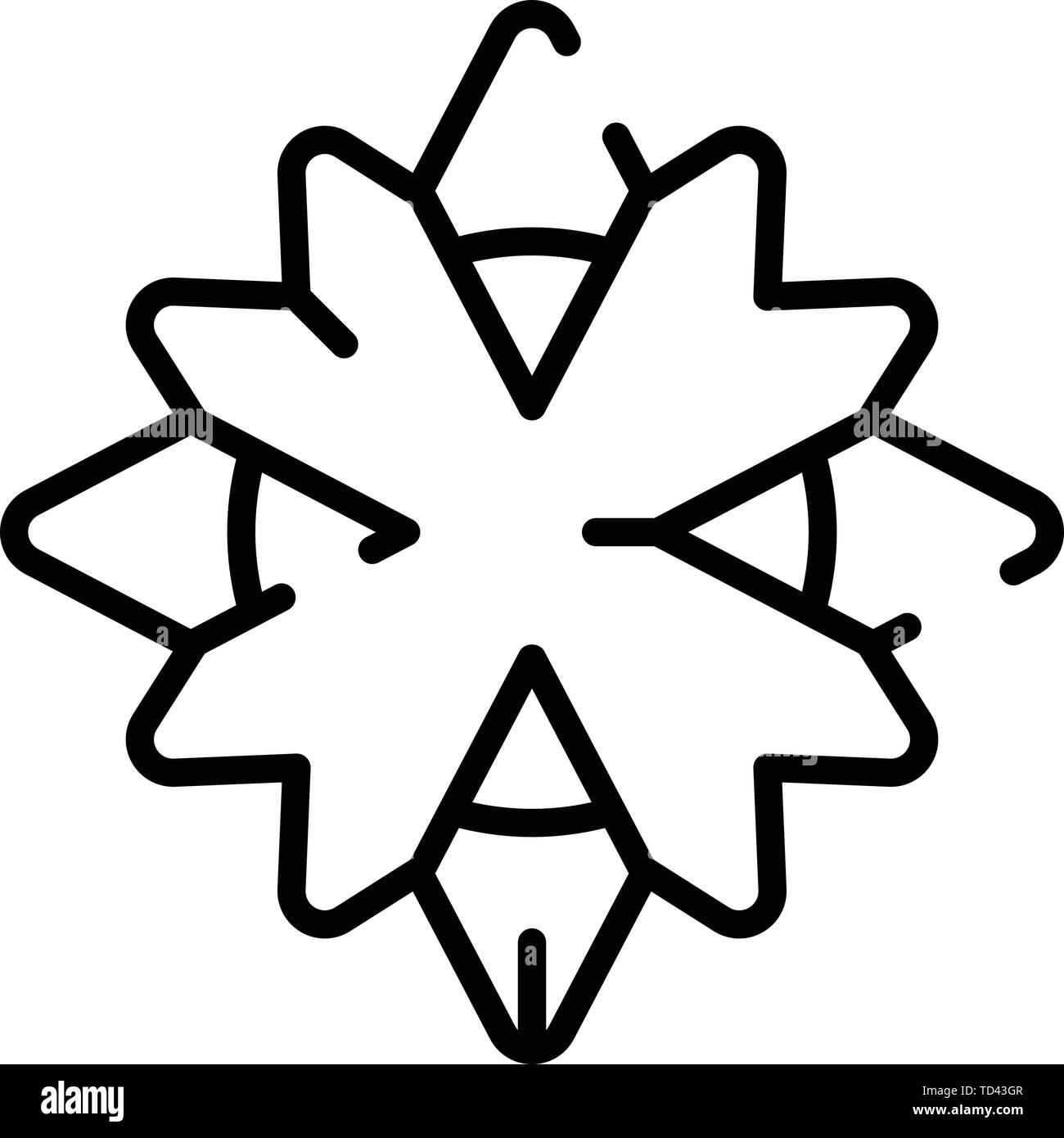 Unbekanntes Bakterium Symbol, outline Style Stock Vektor