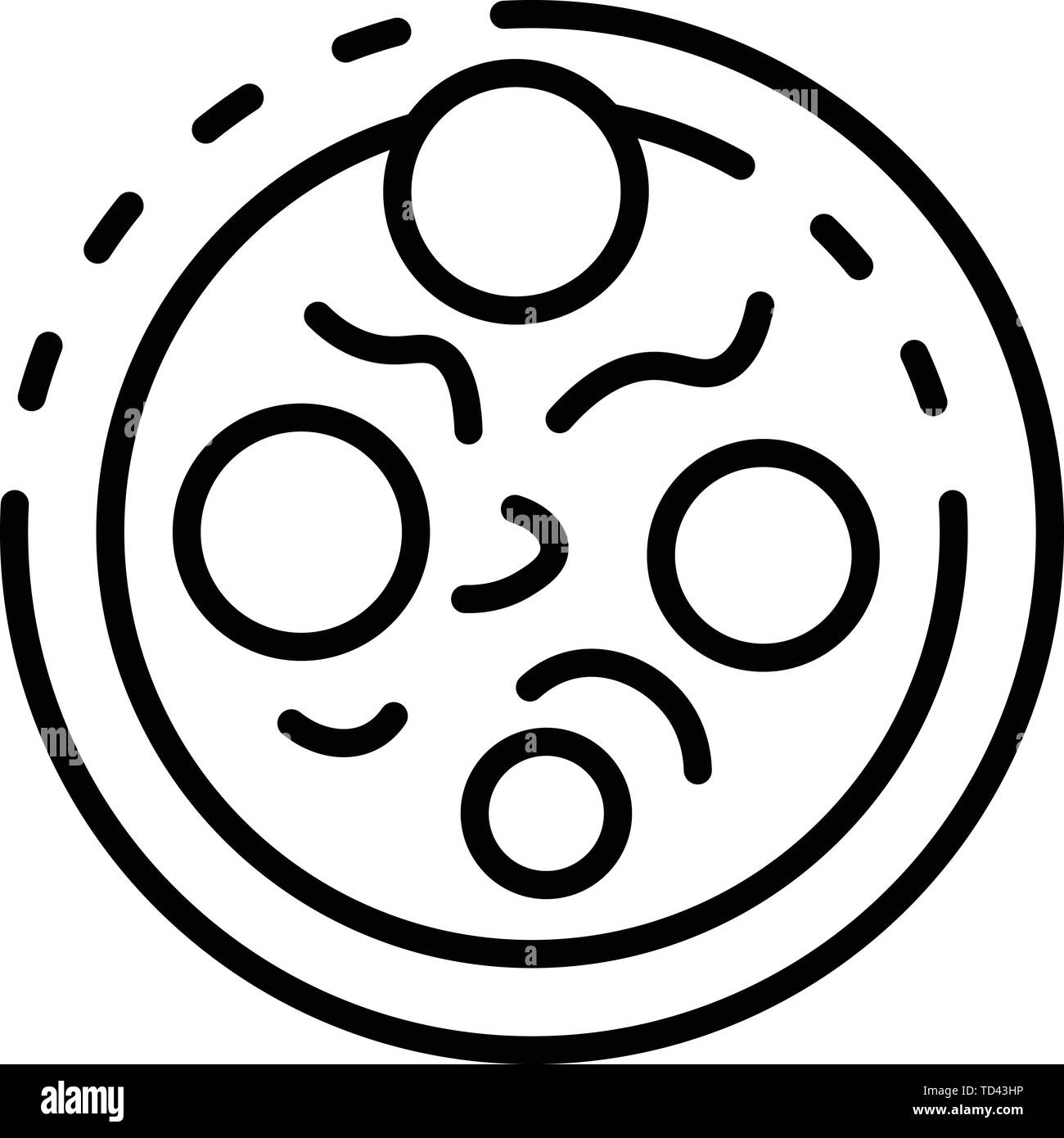 Symbol "Diplococcus, outline Style Stock Vektor