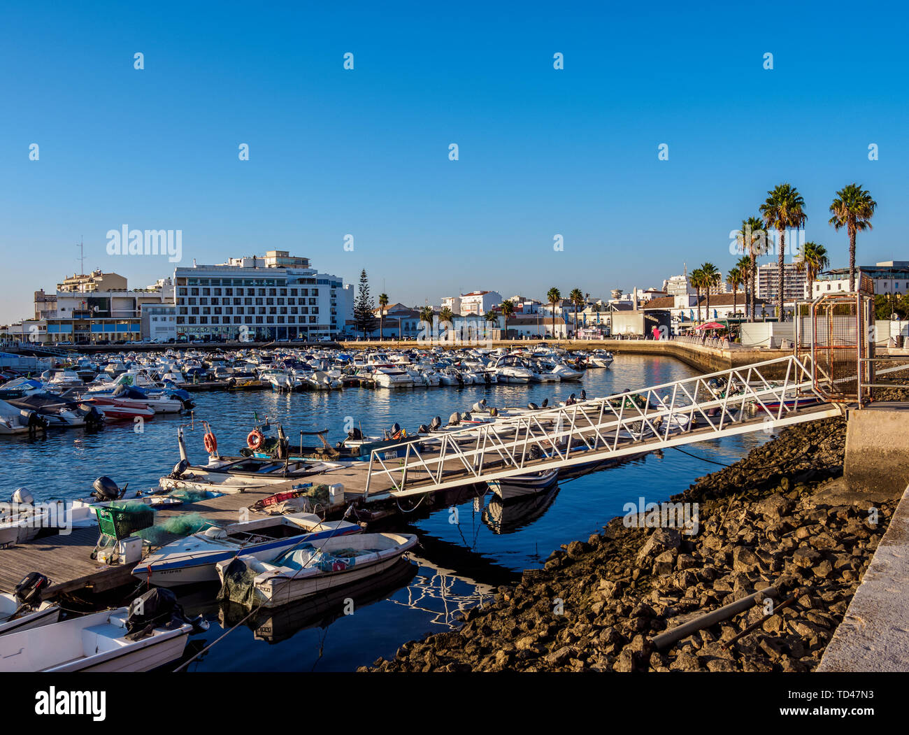 Marina in Faro, Algarve, Portugal, Europa Stockfoto