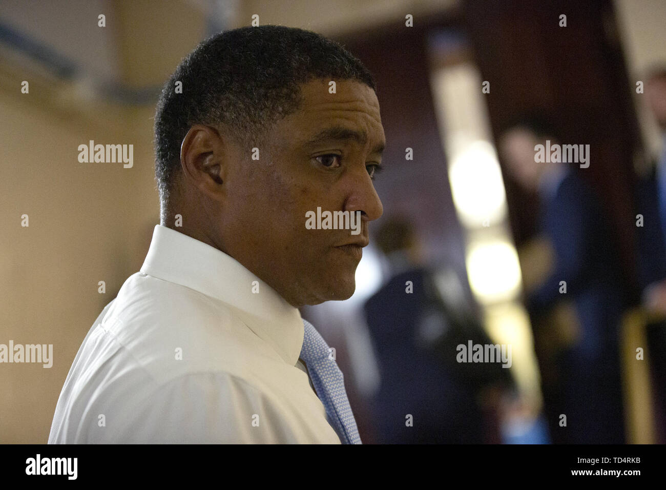 Washington, District of Columbia, USA. 11 Juni, 2019. United States Vertreter Cedric Richmond (Demokrat von Louisiana) kommt zur demokratischen Caucus auf dem Capitol Hill in Washington, DC, USA am 11. Juni 2019. Credit: Stefani Reynolds/CNP Credit: Stefani Reynolds/CNP/ZUMA Draht/Alamy leben Nachrichten Stockfoto