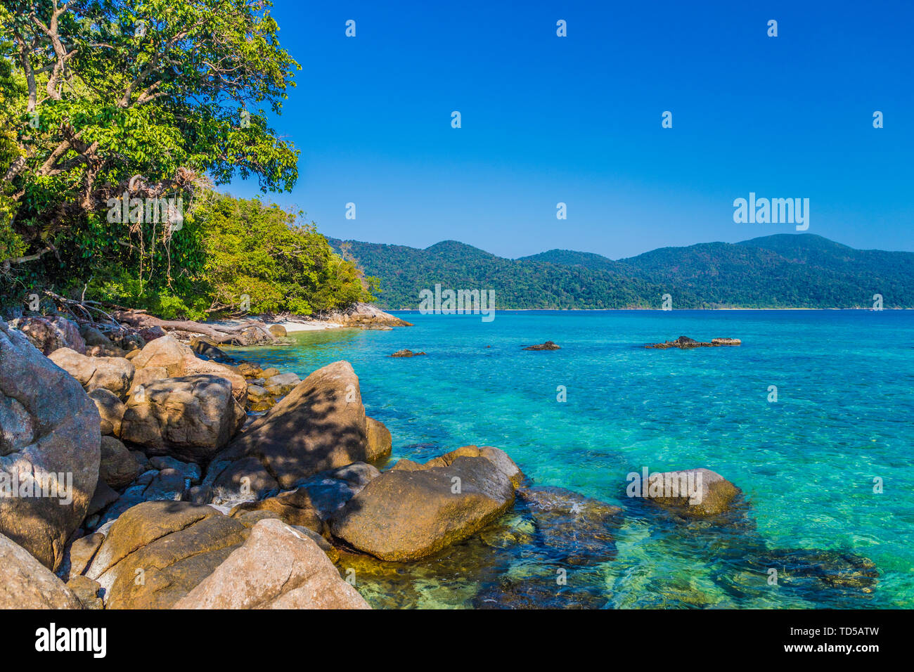 Ko Rawi Insel in Tarutao National Marine Park, Thailand, Südostasien, Asien Stockfoto