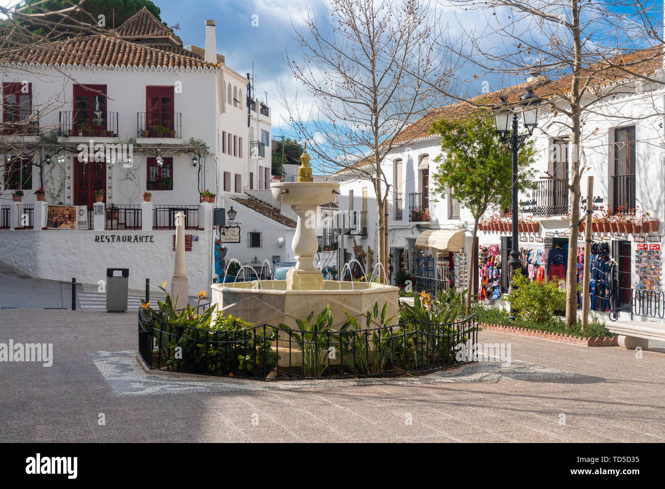 Alte weiße Dorf Mijas, Provinz Malaga, Andalusien, Spanien, Europa Stockfoto