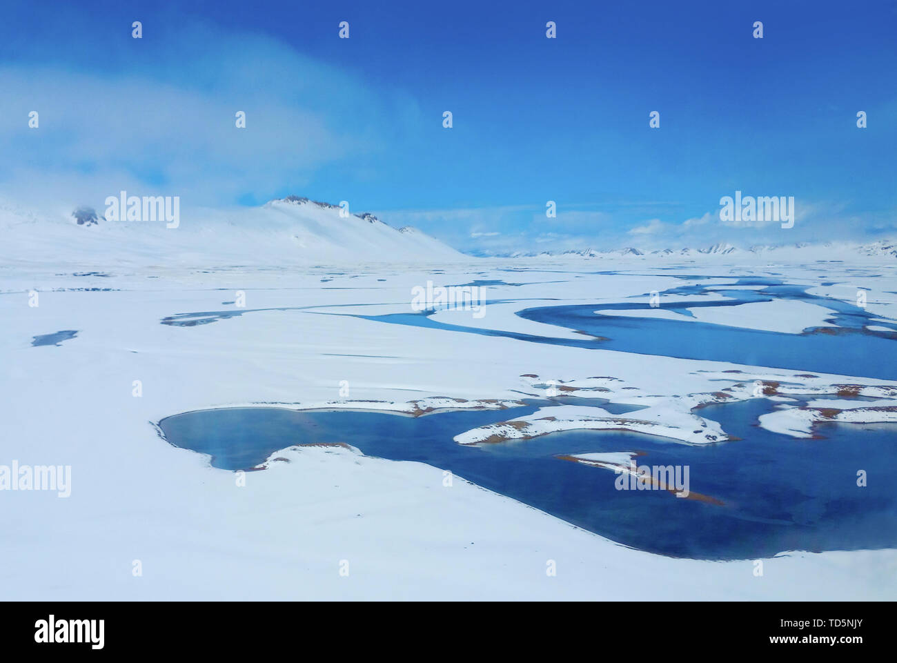 Verschneite Landschaft Stockfoto