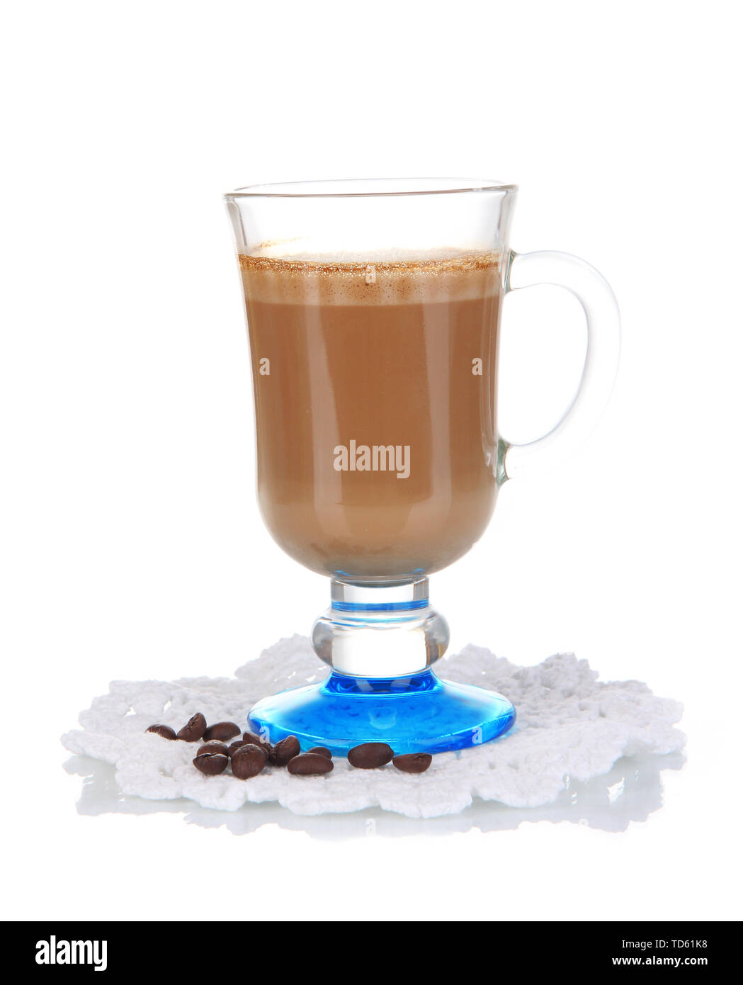 2-in-1-Kaffee isoliert auf weißem Stockfoto