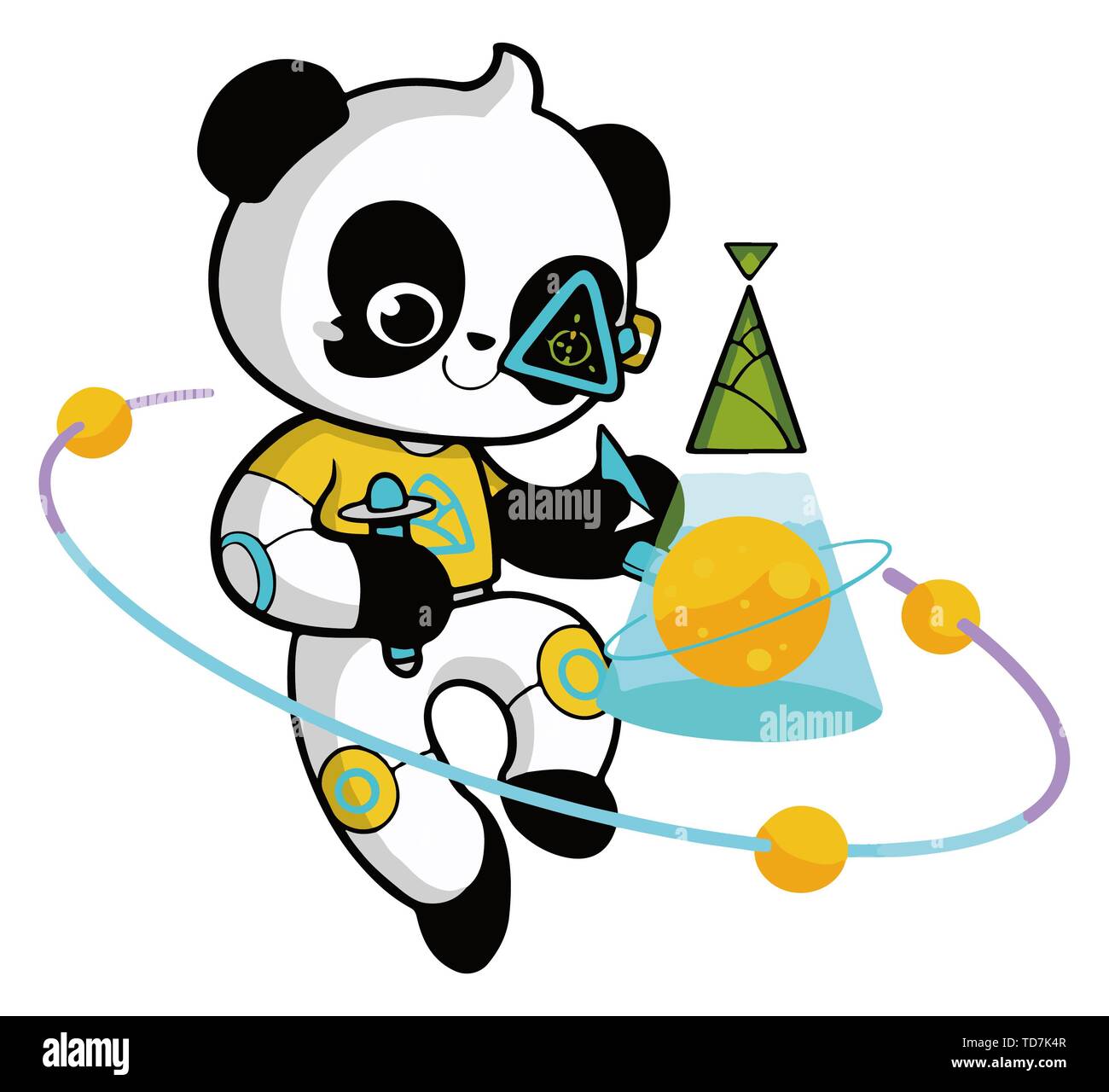 Peking, China. 13. Juni, 2019. Dieses Bild von der China Panda internationales Image Design Wettbewerb Organisationskomitee zeigt die ausgewählte Panda Bild 'Up'. Designer und Künstler aus aller Welt waren zum Wettbewerb eingeladen, ihre Vorstellungskraft und ihre Fähigkeiten zu entfalten, ihre eigenen Pandas mit unerwarteten Anschläge, darunter die Panda Bild 'Up' von Wang Tianshi und seine Mannschaftskameraden präsentiert als erste internationale Bild der Riesenpandas ausgewählt wurde zu erstellen". Quelle: Xinhua/Alamy leben Nachrichten Stockfoto