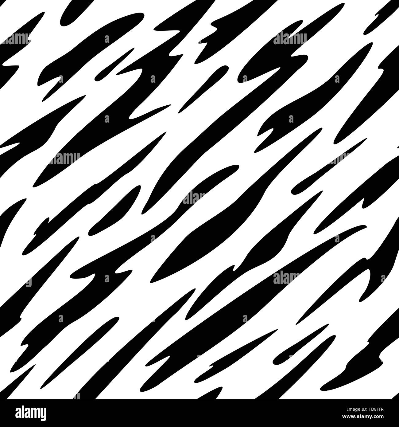 Abstrakte Schwarze und Weiße Streifen Nahtlose, Sich wiederholendes Muster Vector Illustration Stock Vektor