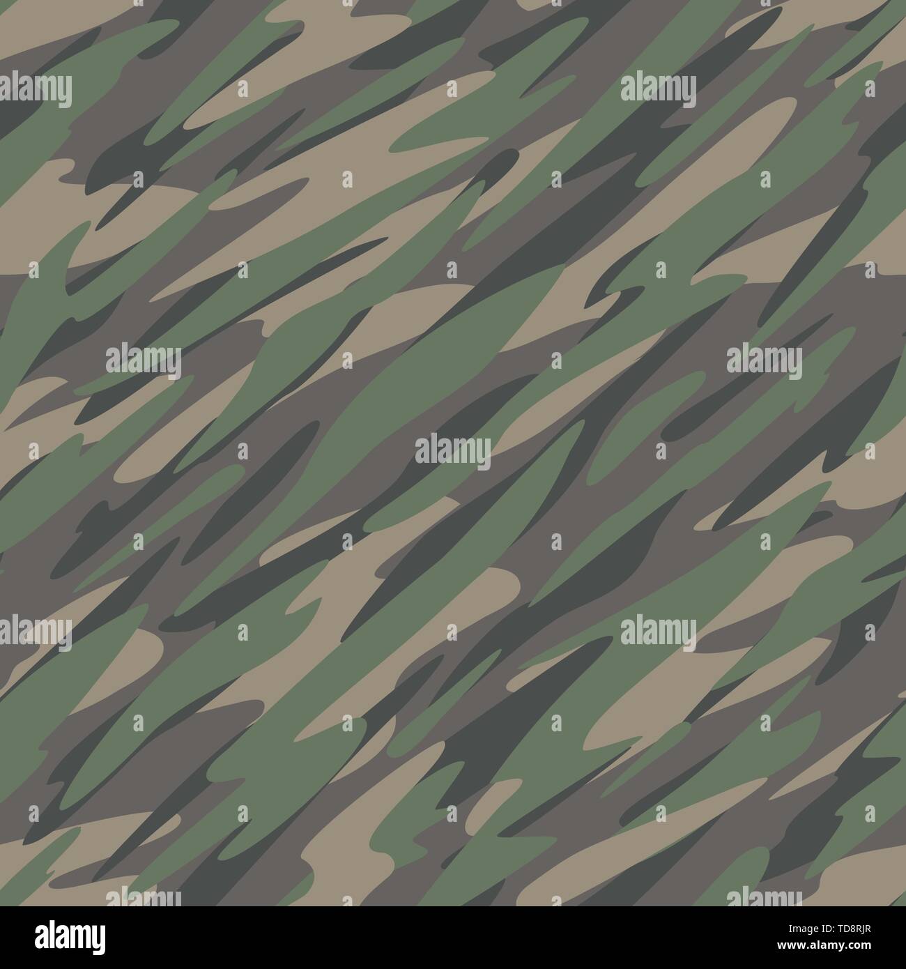 Wald/Dschungel Camouflage abstrakte Nahtlose, Sich wiederholendes Muster Vector Illustration Stock Vektor