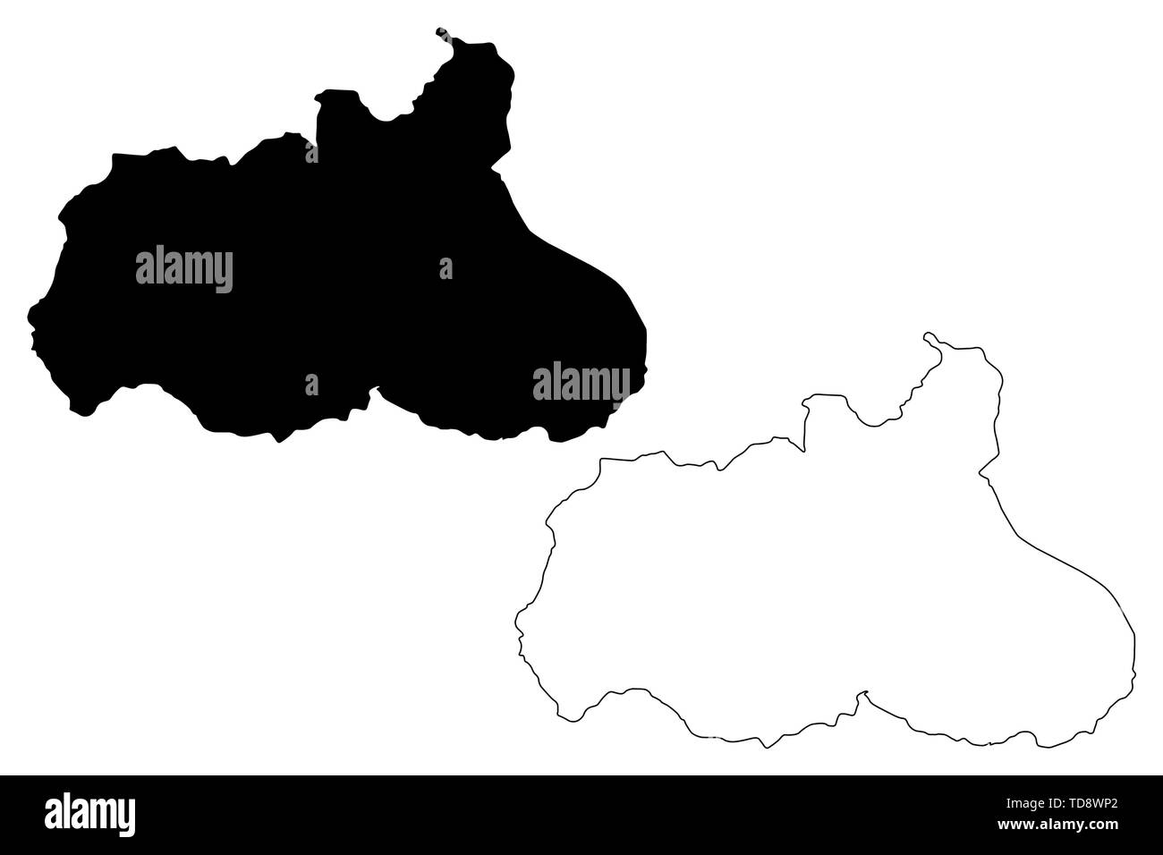 Provinz Tungurahua (Republik Ecuador, Provinzen von Ecuador) Karte Vektor-illustration, kritzeln Skizze Tungurahua Karte Stock Vektor