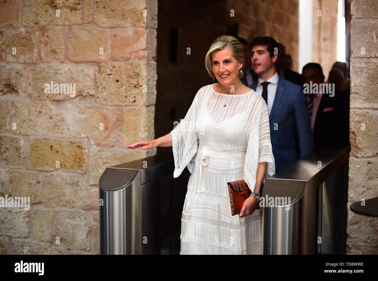 Die Gräfin von Wessex für das Queen's Birthday Party in der Nationalbibliothek in Beirut, Libanon angekommen, als Teil des ersten offiziellen königlichen Besuch des Landes. Stockfoto