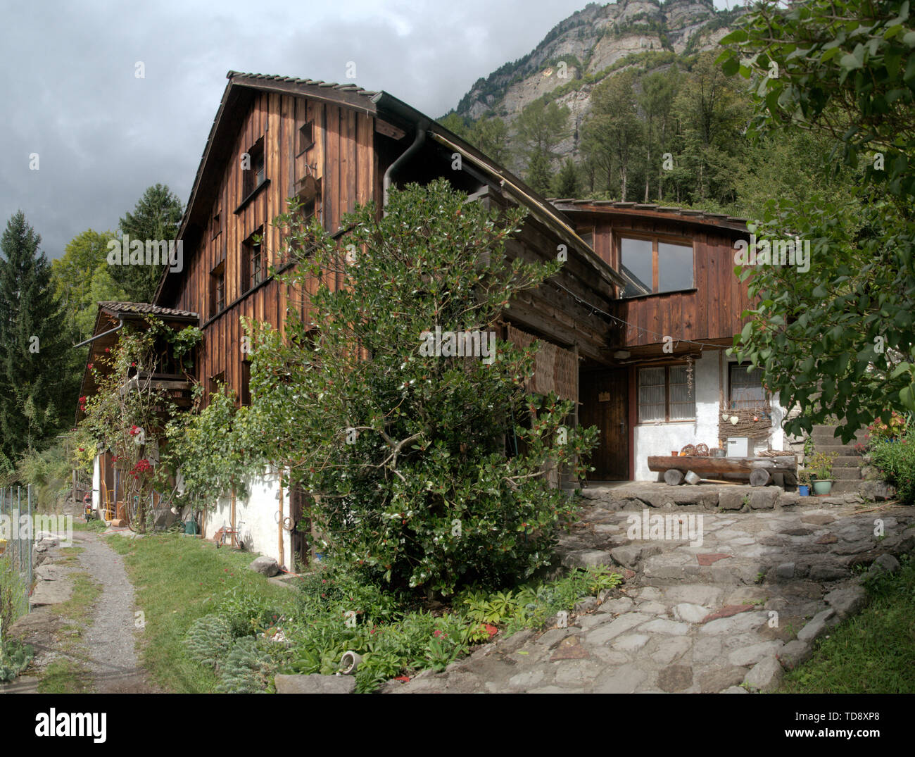 Ferienhaus Im Schweizer Dorf Quinten Am Walensee Stockfotografie Alamy