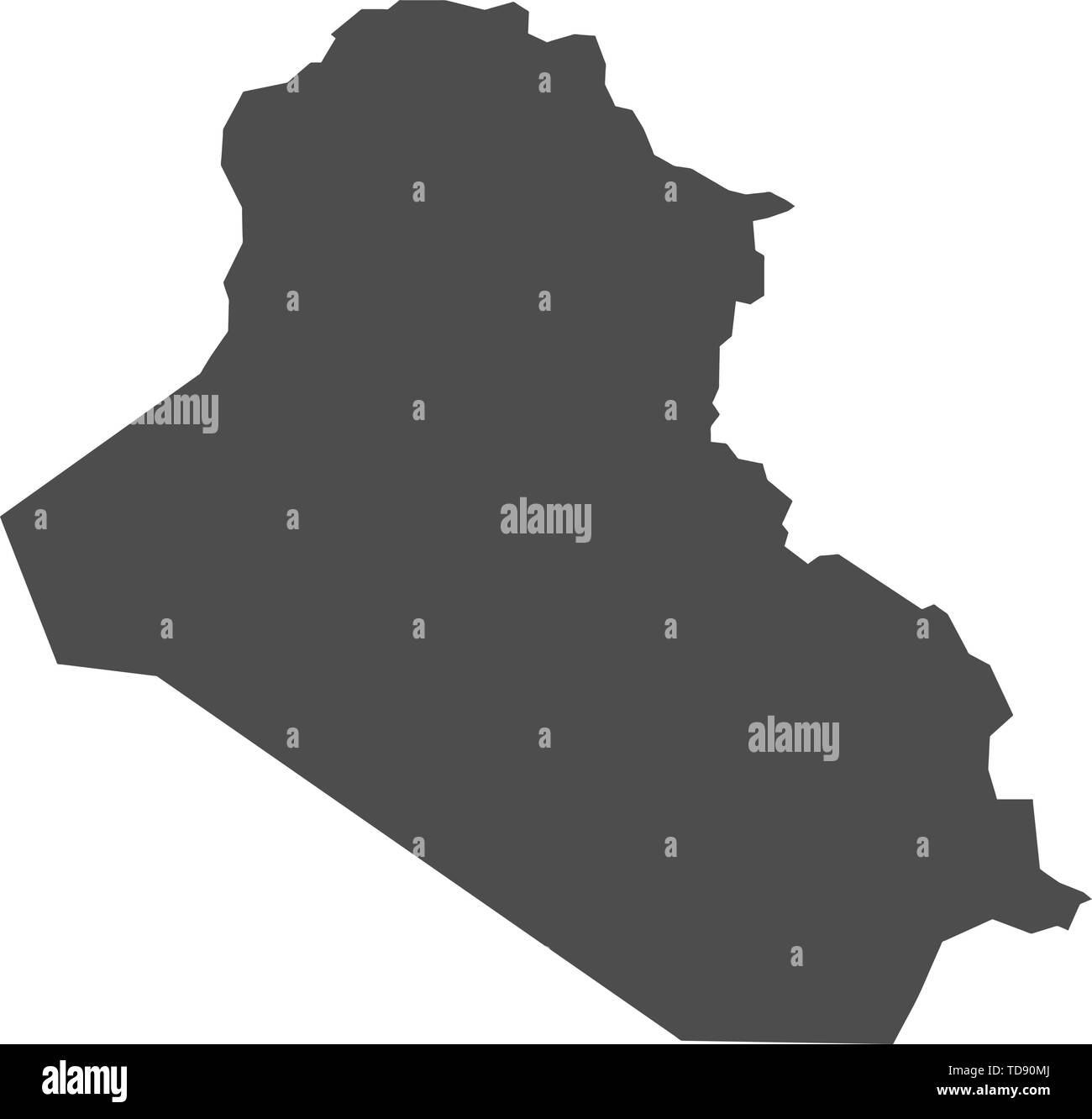 Vektor Irak Karte auf weißem Hintergrund Stock Vektor