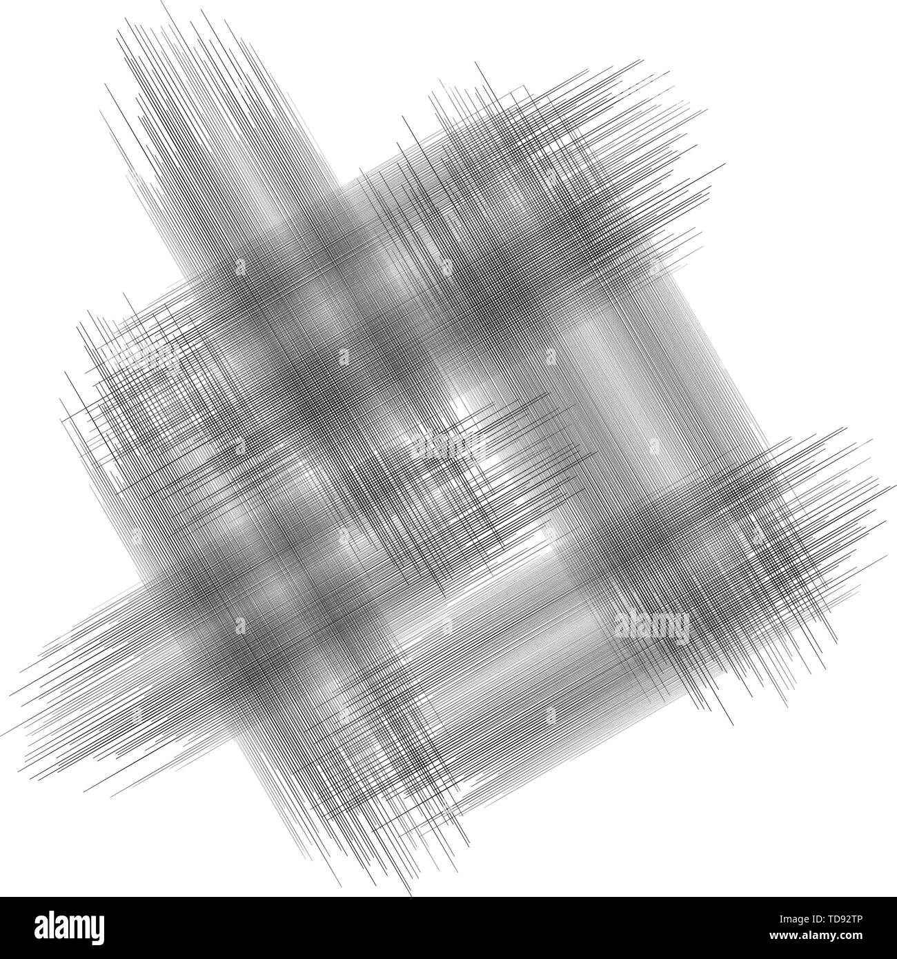 Random kantige Linien, die parallel verlaufenden Mode. Random geometrischen Linien Stock Vektor