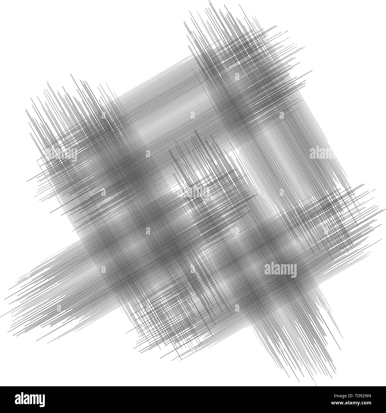 Random kantige Linien, die parallel verlaufenden Mode. Random geometrischen Linien Stock Vektor