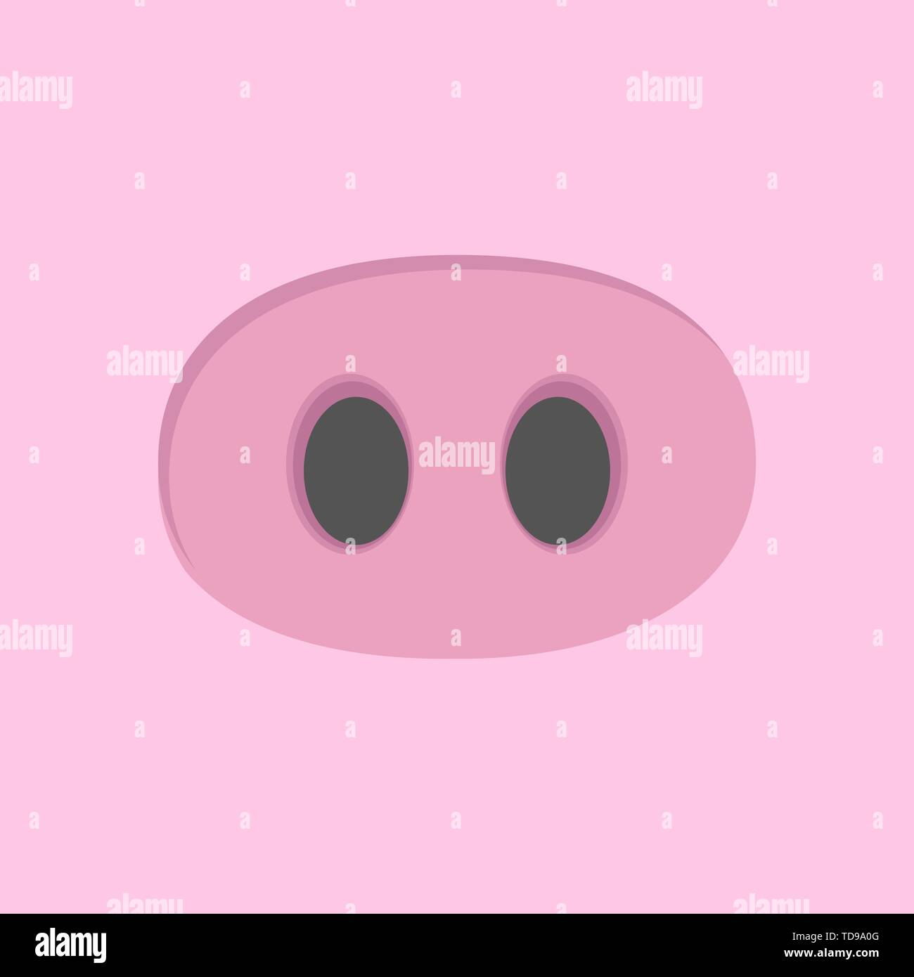 Schwein Nase Symbol Flat Style. Vector EPS 10. Stock Vektor