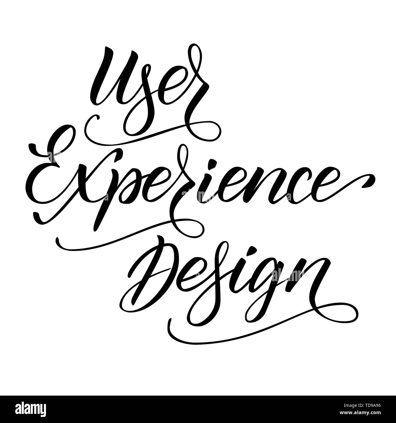 Pinsel Kalligraphie User Experience Design Stock Vektor