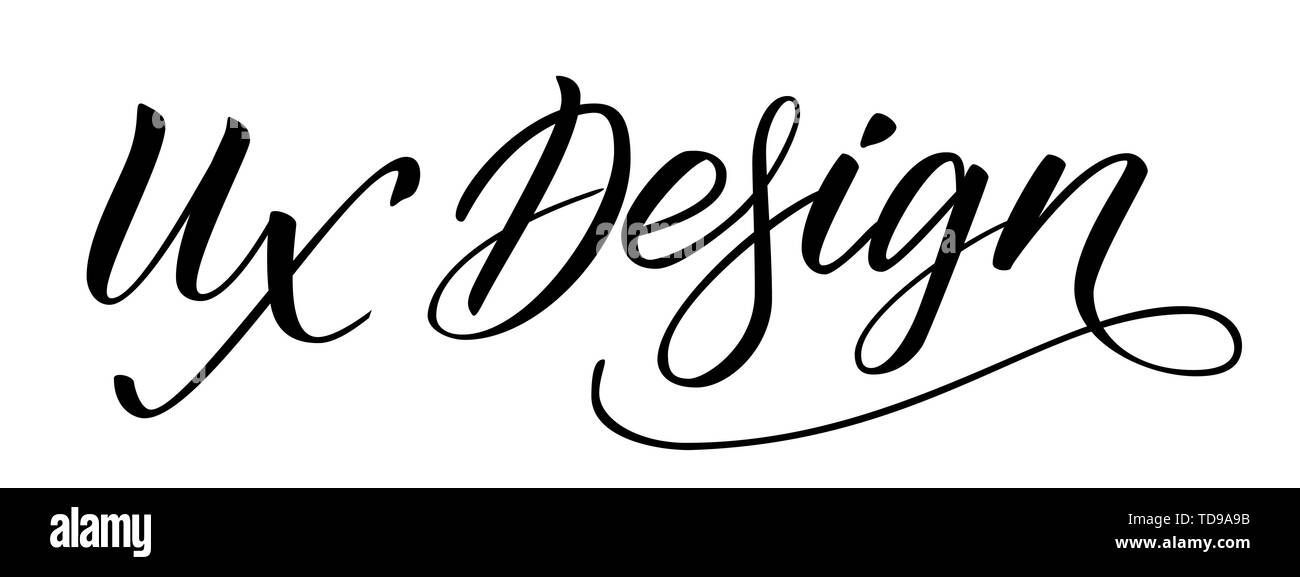 Pinsel KALLIGRAPHIE UX Design Stock Vektor