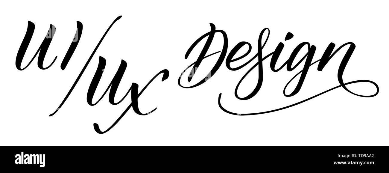 Pinsel KALLIGRAPHIE UX UI-Design Stock Vektor