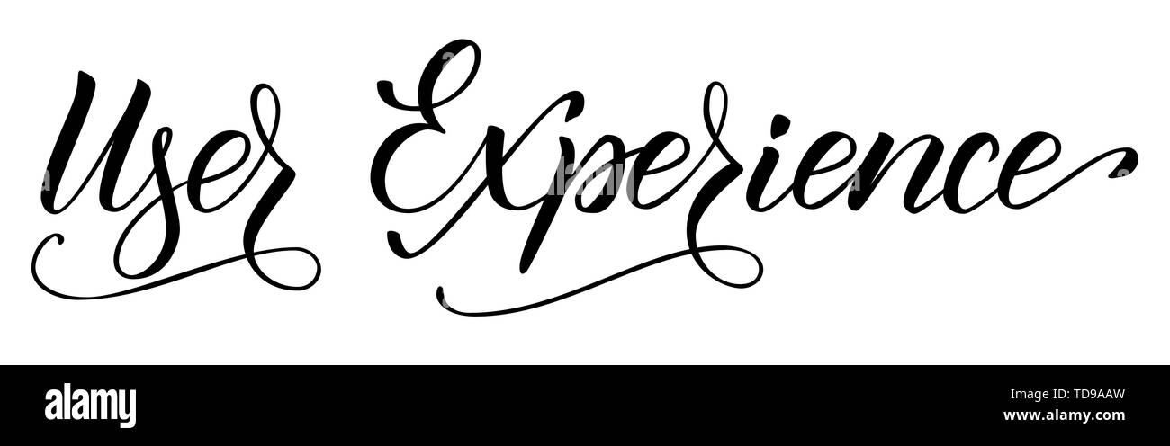 Pinsel Kalligraphie Benutzererfahrung Stock Vektor