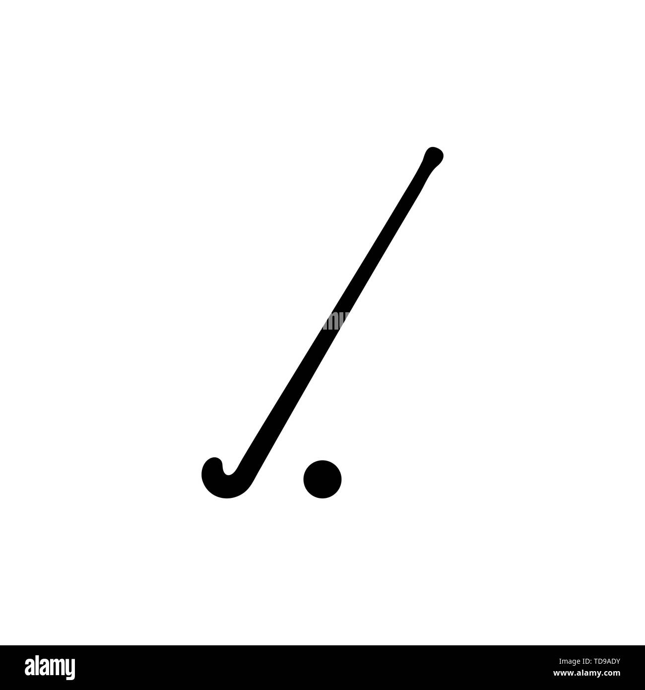 Hockey Stick Symbol auf weißem zurück Stock Vektor