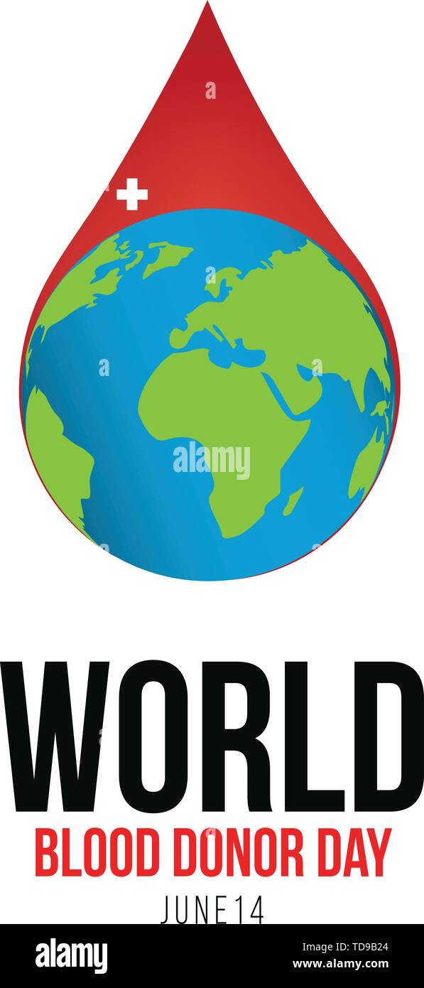 14. Juni Weltblutspendetag Poster Stock Vektor