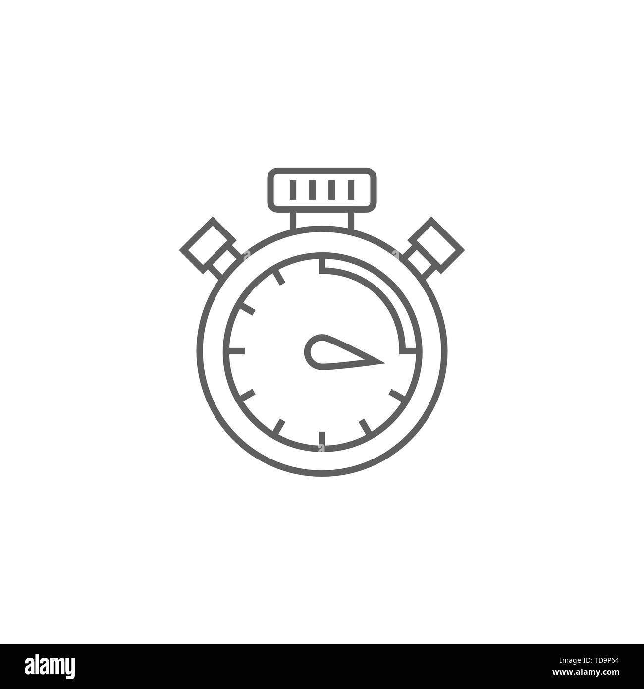 Kampagne Timing ergänzende Vektor dünne Linie Symbol. Auf weissem Hintergrund. Editierbare Schlaganfall. Vector Illustration. Stock Vektor