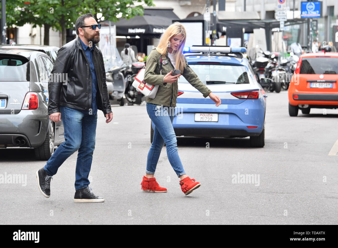 Michelle Hunziker in Mailand, Italien: Mailand, Italien Wann: 13. Mai 2019 Credit: IPA/WENN.com ** Nur für die Veröffentlichung in Großbritannien, den USA, Deutschland, Österreich, Schweiz ** verfügbar Stockfoto