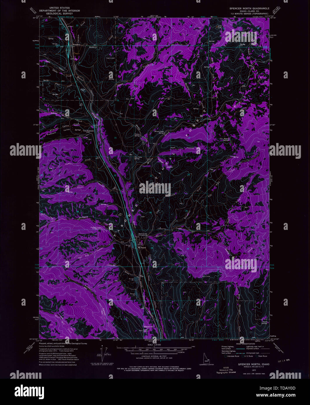 Spencer idaho karte Fotos und Bildmaterial in hoher Auflösung Alamy
