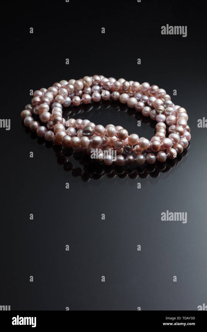 Perle Halskette Material Stockfoto