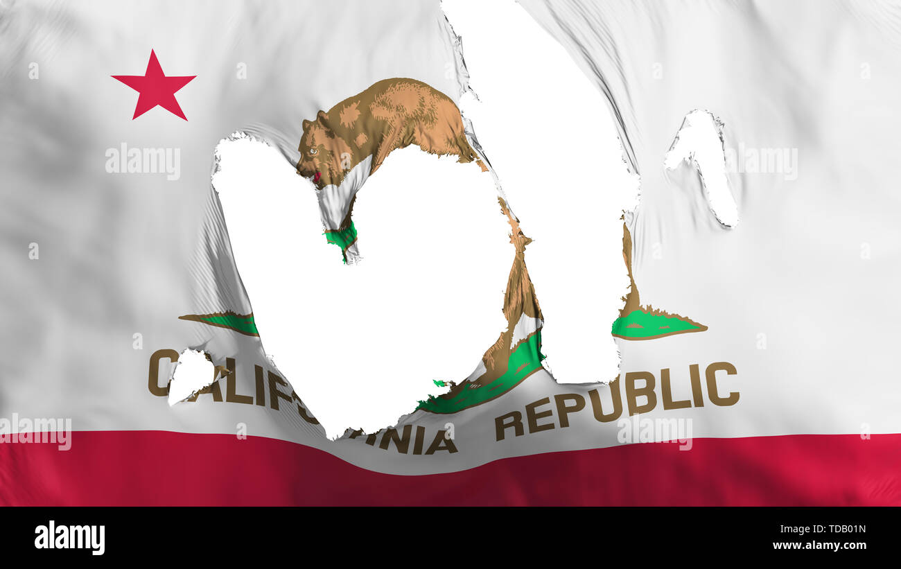 Ragged California State Flag Stockfoto
