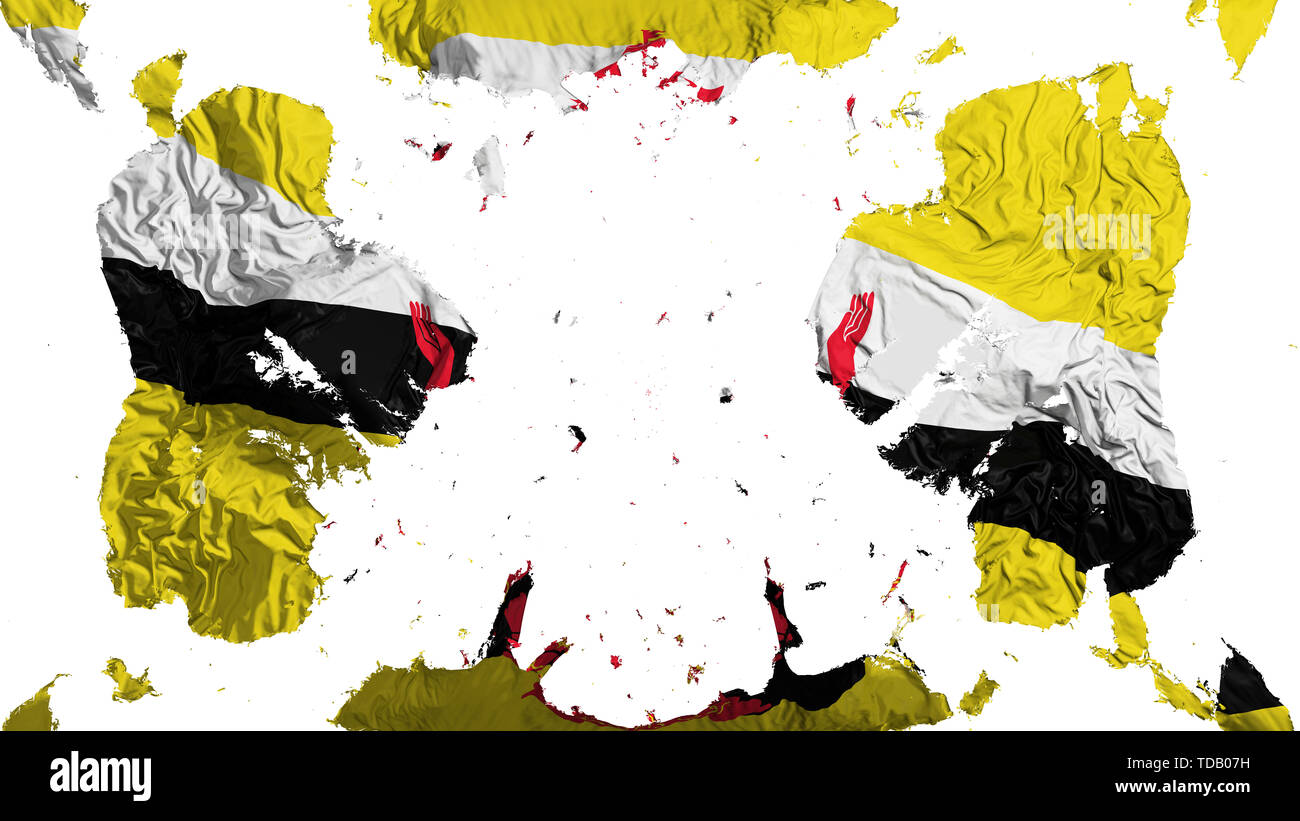 Zerstreut Brunei Flagge Stockfoto