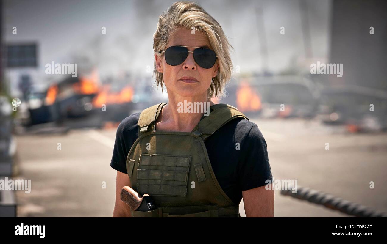 LINDA HAMILTON in TERMINATOR: dunkles Schicksal (2019). Quelle: Paramount Pictures/Album Stockfoto