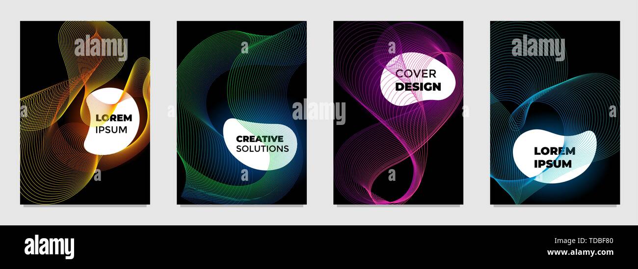 Moderne abstrakte Design umfasst. Bunte helle Farbe halftone geometrischen Linienmuster gradient Textur für minimale dynamische Plakat Plakat Vorlage. Stock Vektor