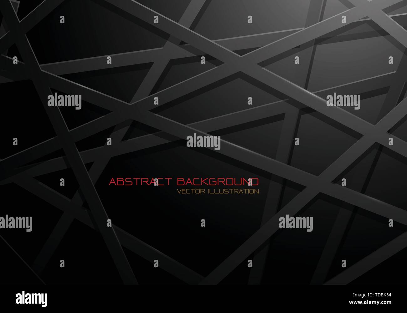 Abstrakte Schwarz mesh line Kreuz überlappen Design moderne futuristischen Hintergrund Vector Illustration. Stock Vektor