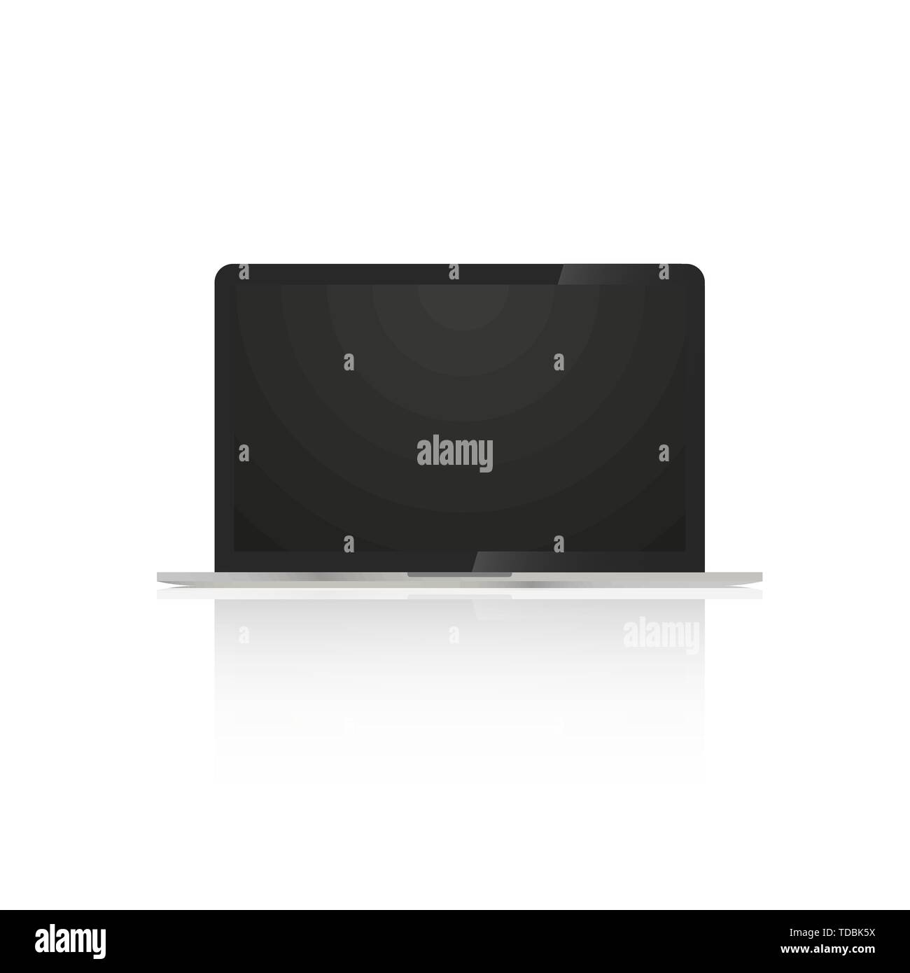 Realistische mock up Laptop auf Weiß zurück Stock Vektor