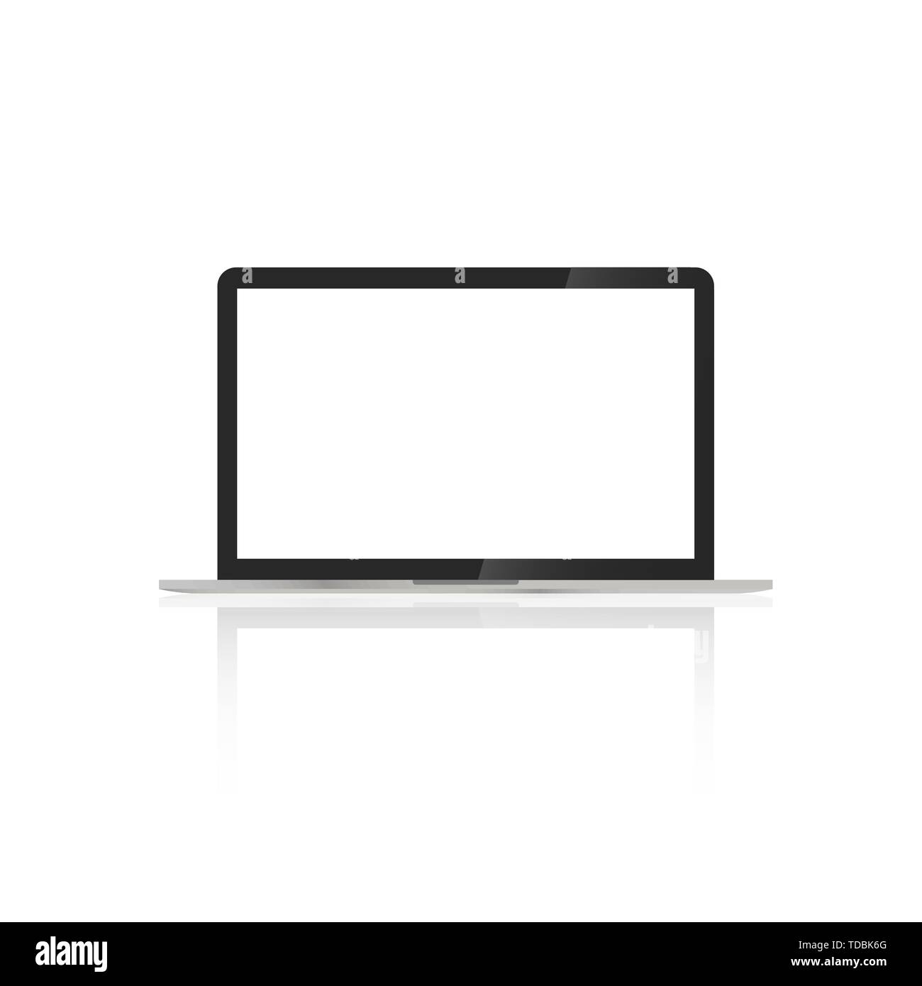 Realistische mock up Laptop auf Weiß zurück Stock Vektor