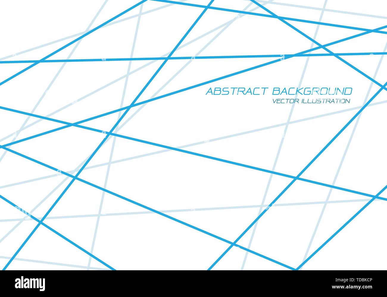 Abstract Blue Line Ton Kreuz überschneiden sich auf weißen Design moderne futuristischen Luxus Hintergrund Vector Illustration. Stock Vektor