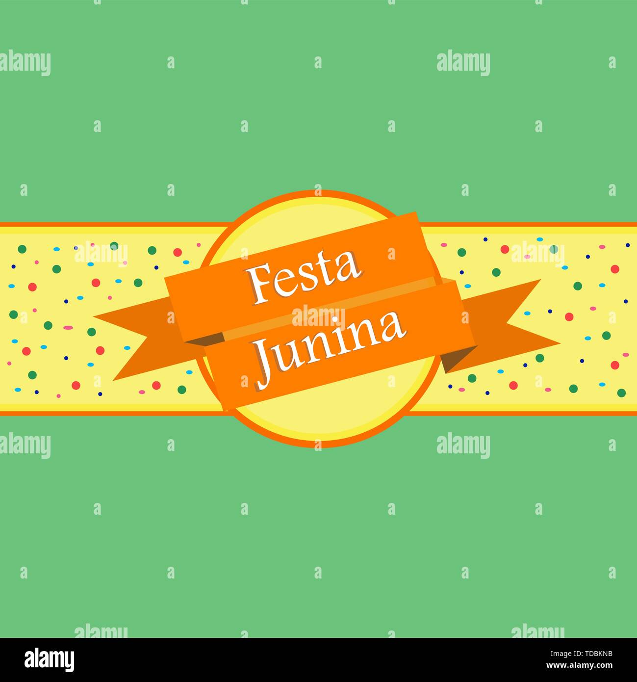 Fiesta Junina Hintergrund gelb und grün Stock Vektor