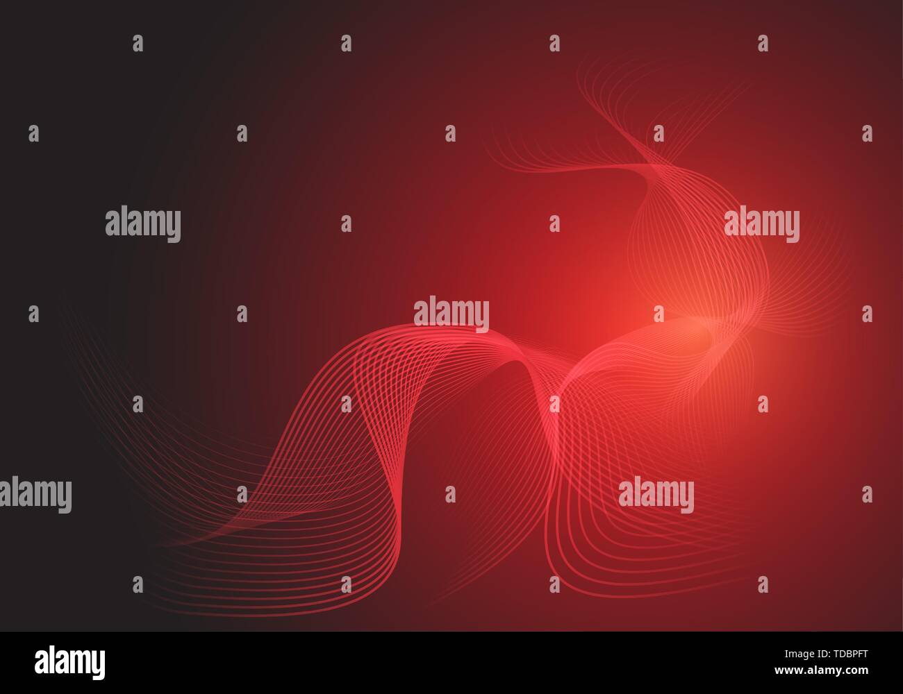 Abstrakte rote Linie wave Kurve glätten auf dunklen Design moderner Luxus futuristischen Hintergrund Vector Illustration. Stock Vektor